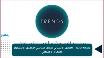 رسالة خالدة.. العمل الإنساني سبيل أساسي لتحقيق الاستقرار والرفاه الاجتماعي